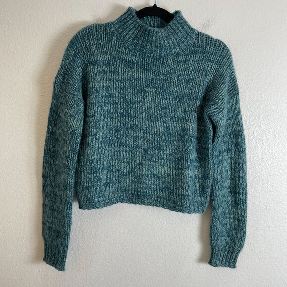 Nakedcashmere Womens Small 100% Cashmere Cable Knit Mock Neck Pullover Sweater - Picture 8 of 11